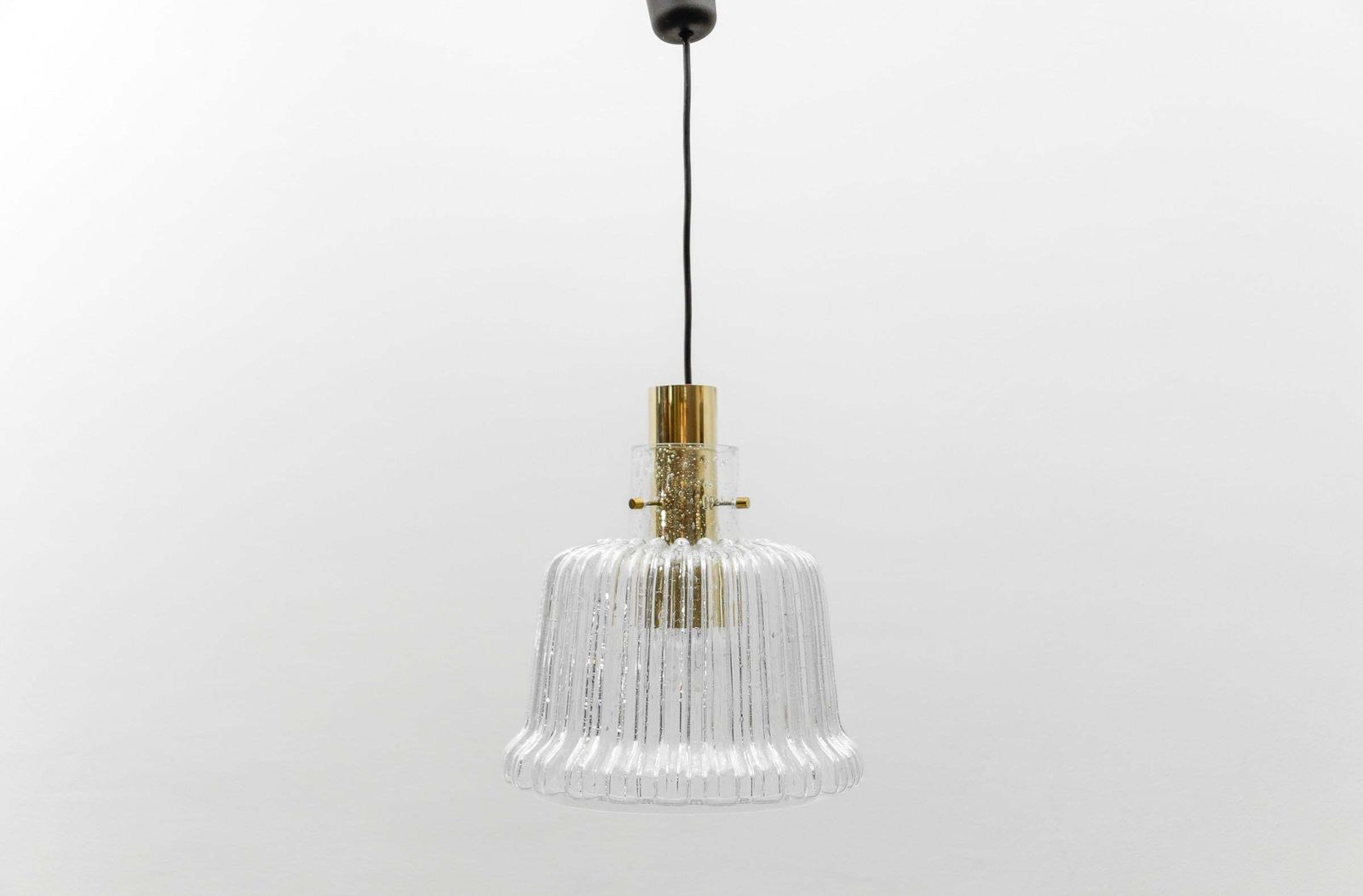 Brass And Crystal Glass Ceiling Lamp By Limburg, Germany 1960s photo furniture