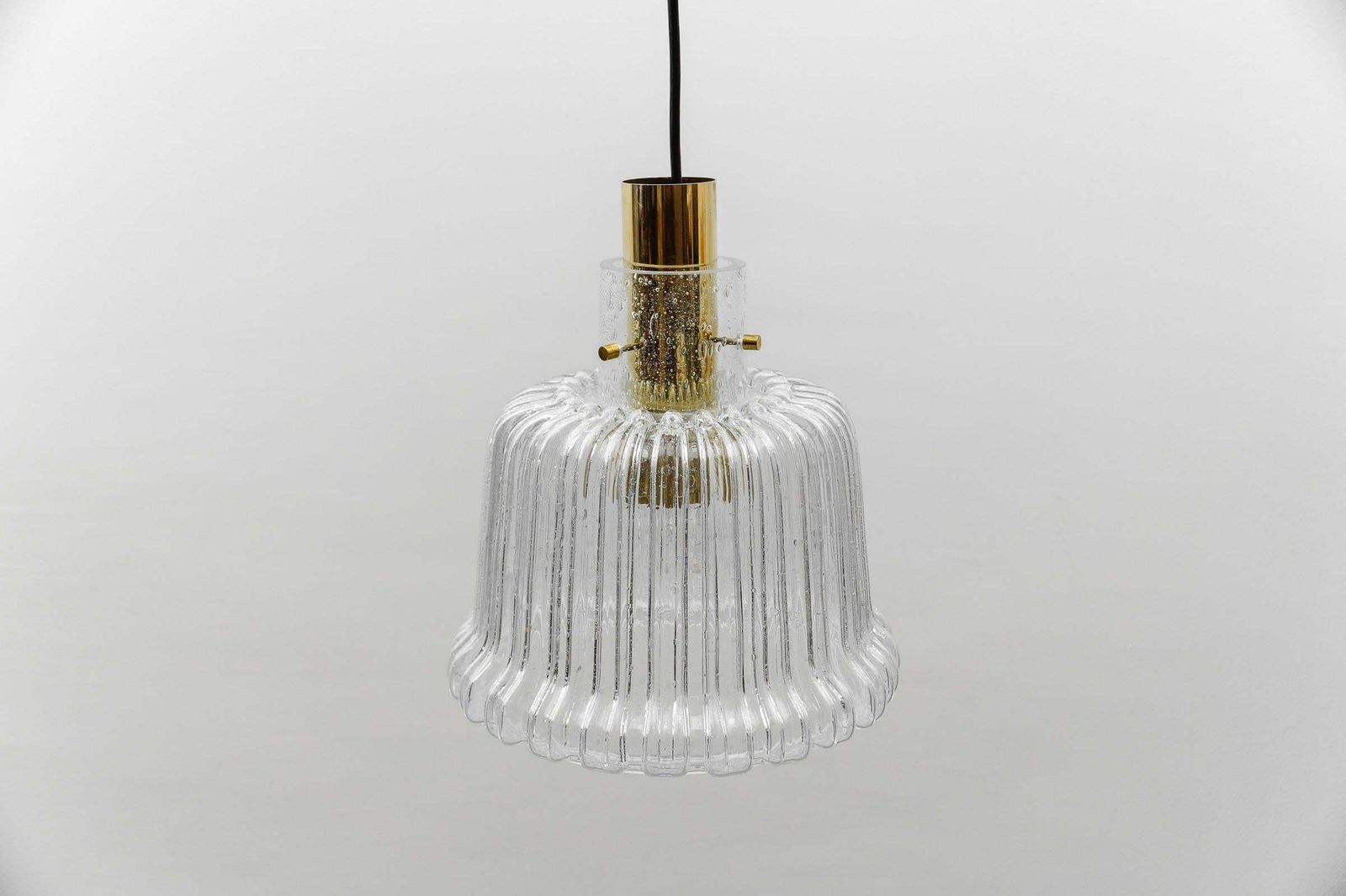 photo furniture Brass And Crystal Glass Ceiling Lamp By Limburg, Germany 1960s