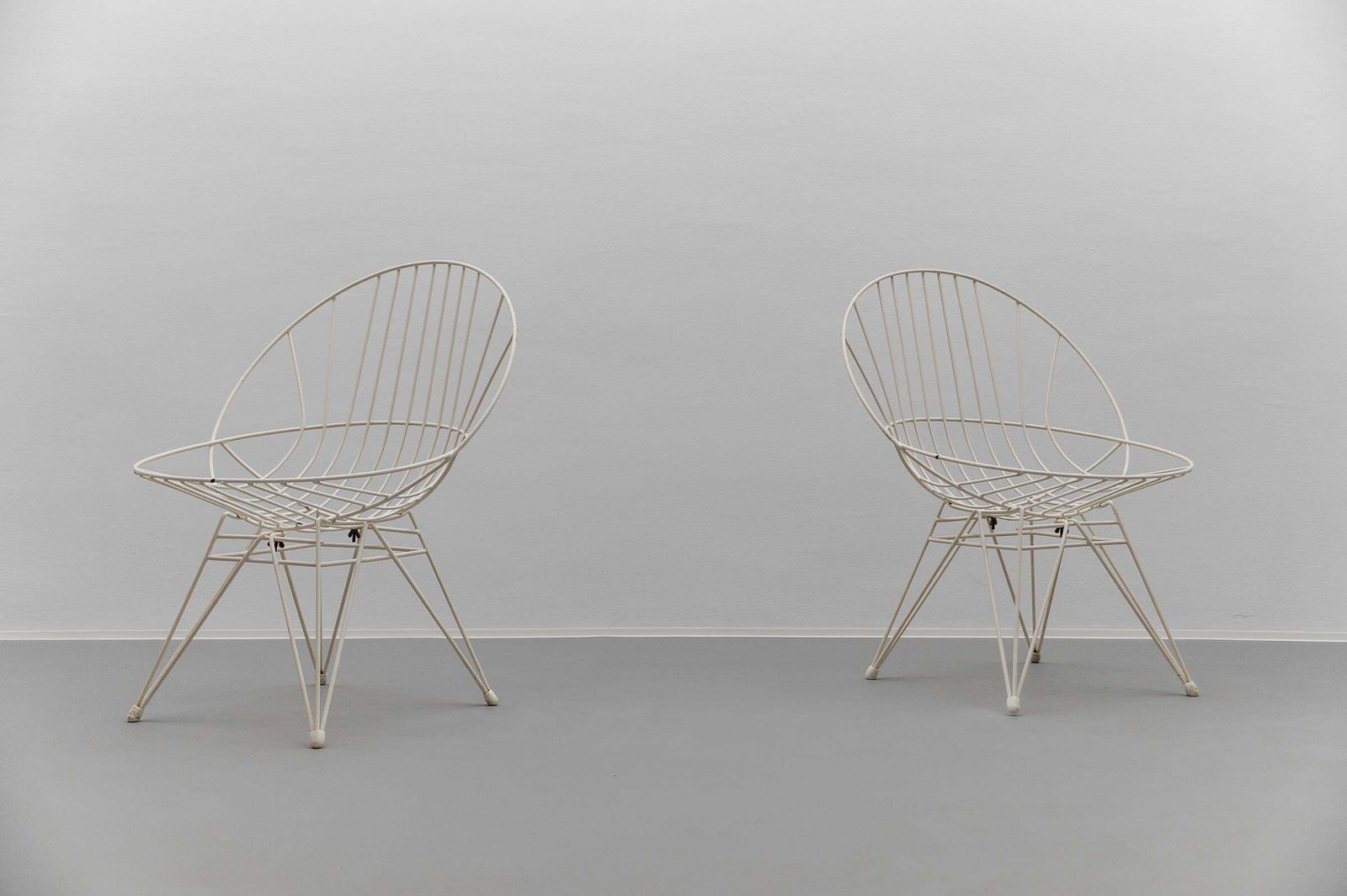 2x Combex Wire Chair + Table By Cees Braakman For Pastoe, 1950er Netherlands photo Furniture