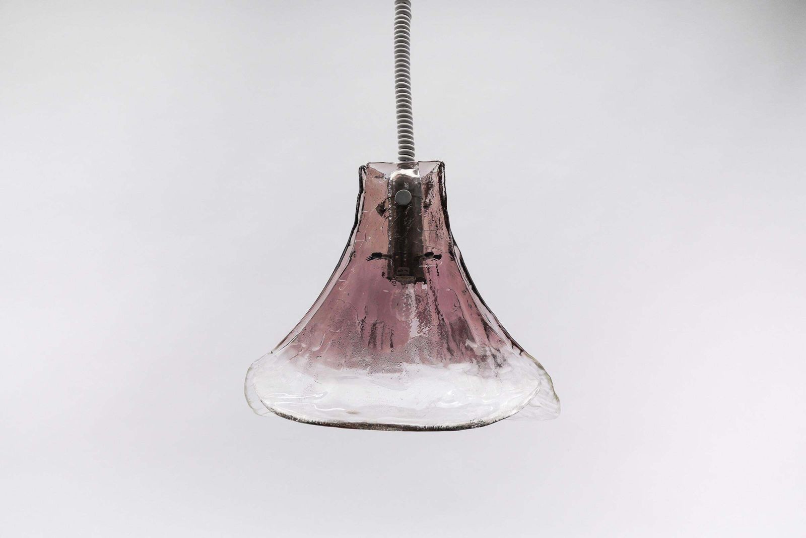 Lovely Violet Pendant Lamp For J.T. Kalmar In Murano Glass By Carlo Nason, 1970s photo Lighting
