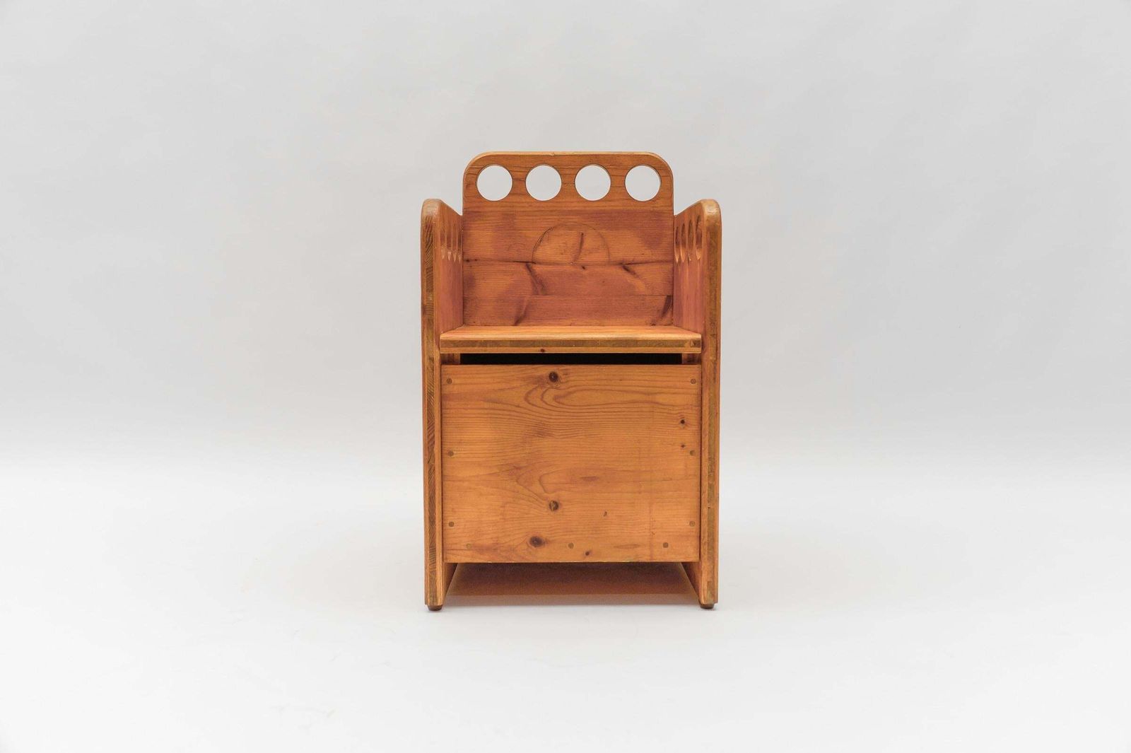 photo for sale Awesome And Rare Scandinavian Pine Wood Childs Set   Chair And Bench, 1960s