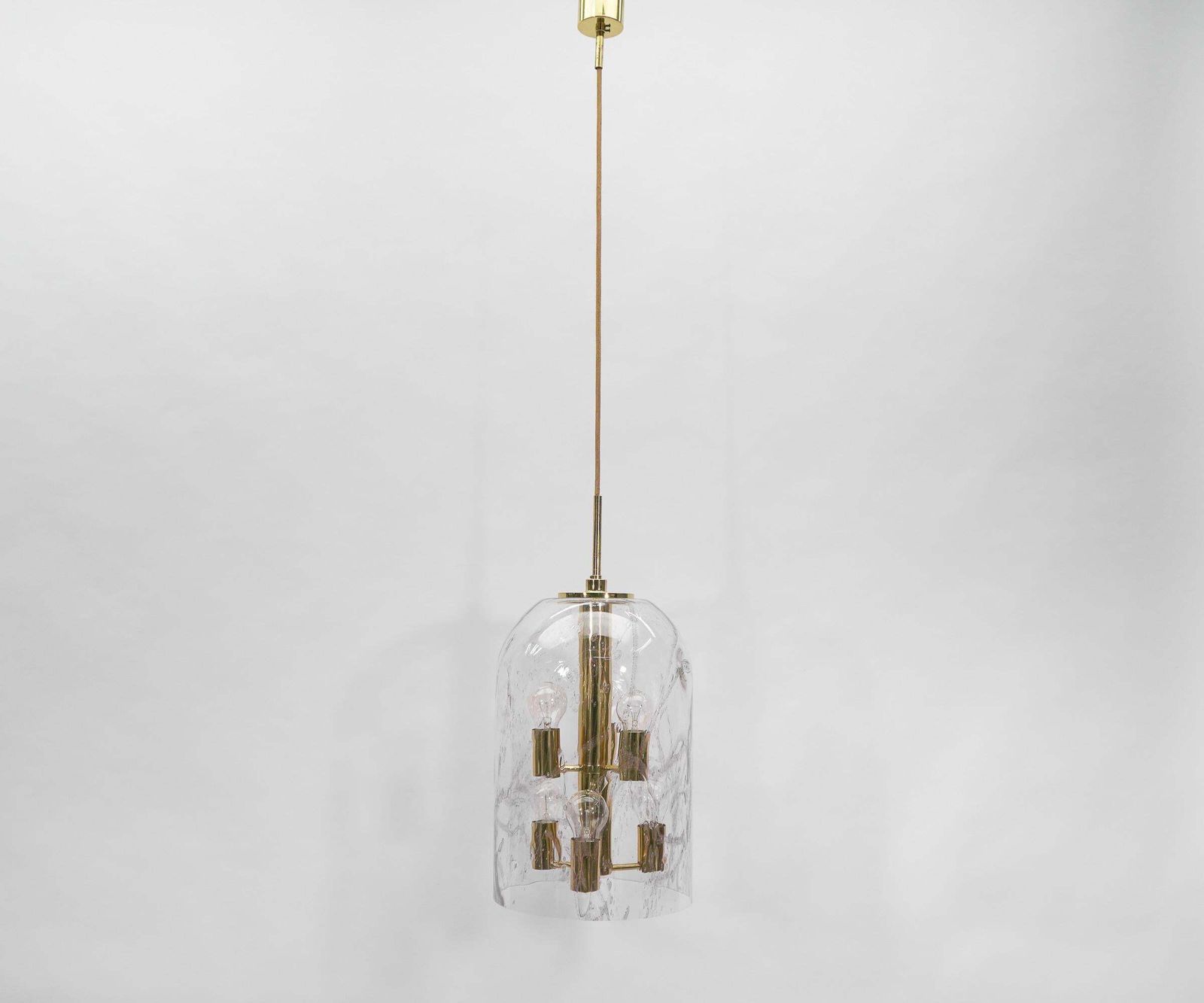 Lovely Large Hand Blown Glass Lamp With Six Lights By Doria, 1960s Germany photo furniture