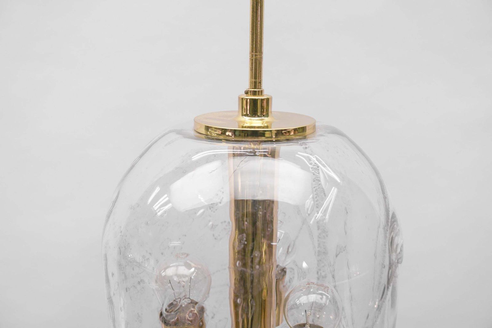Lovely Large Hand Blown Glass Lamp With Six Lights By Doria, 1960s Germany photo vintage