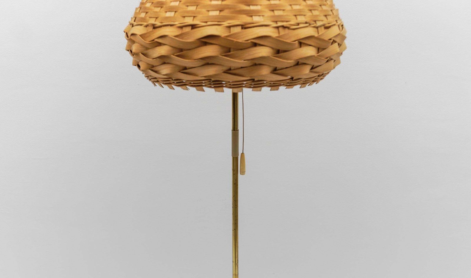 Lighting Mid Century Modern Tripod Brass Floor Lamp, 1950s Italy photo