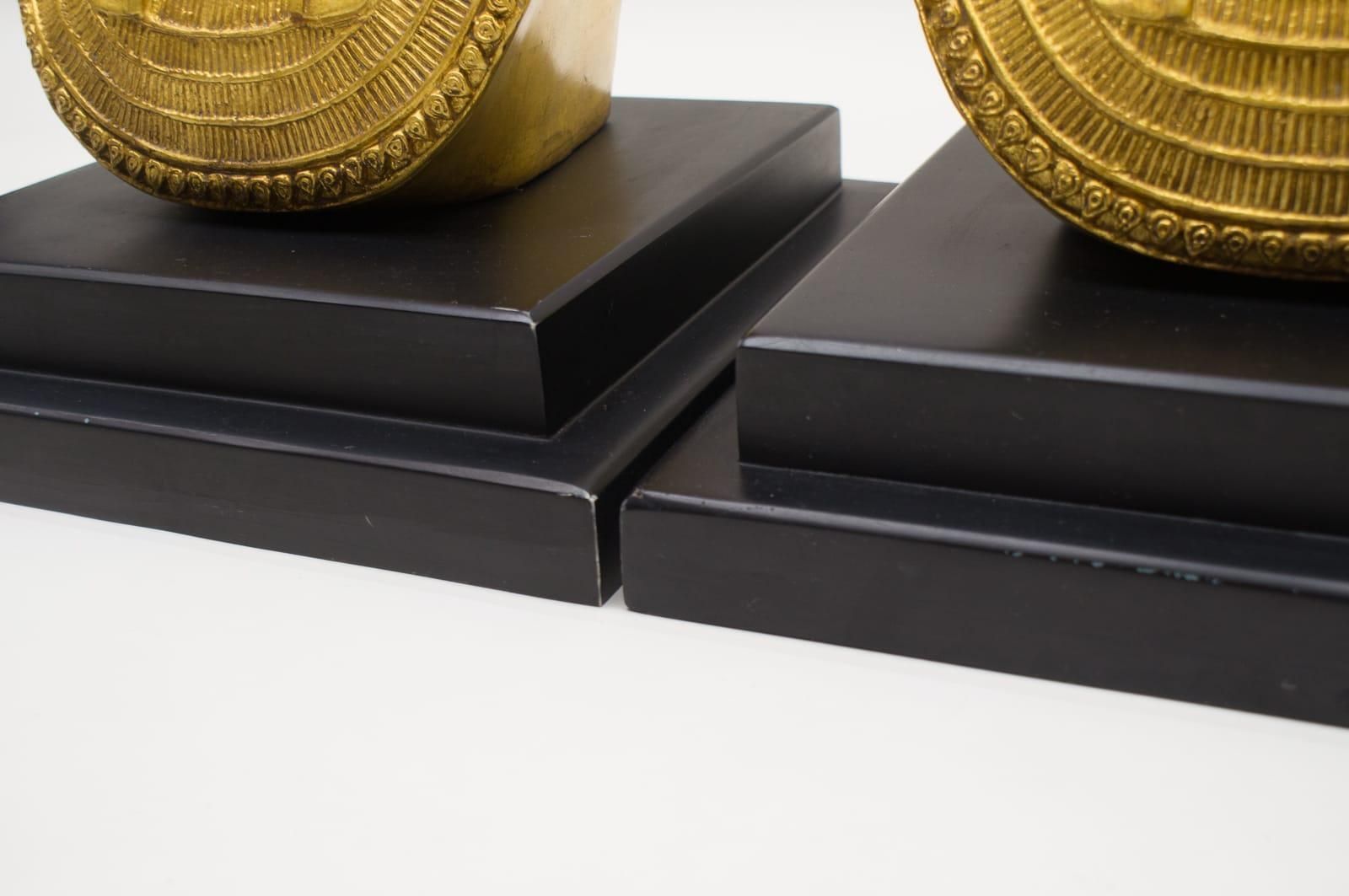 photo vintage Awesome Egyptian Pharao Ramses Coffee Table Sculpture Legs, 1960s, Italy