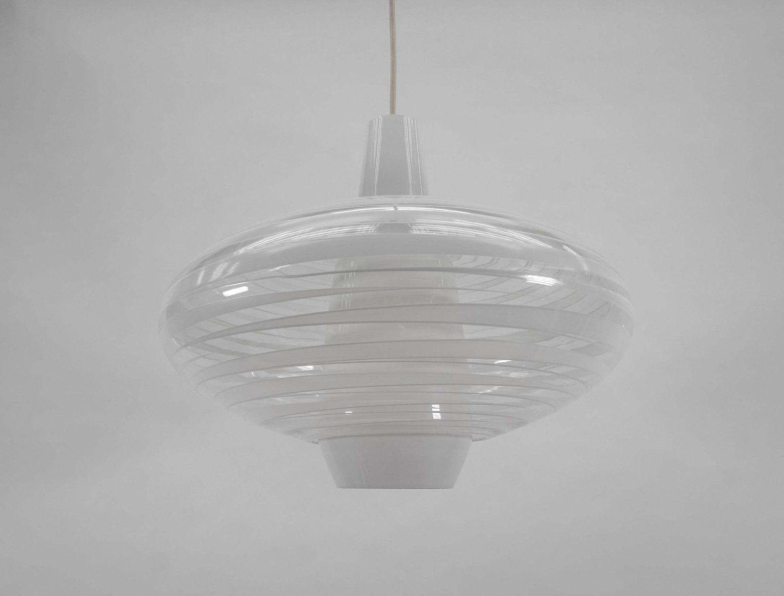 Rare Glass Pendant Light "Bari" By Aloys F. Gangkofner For Peill & Putzler photo for sale