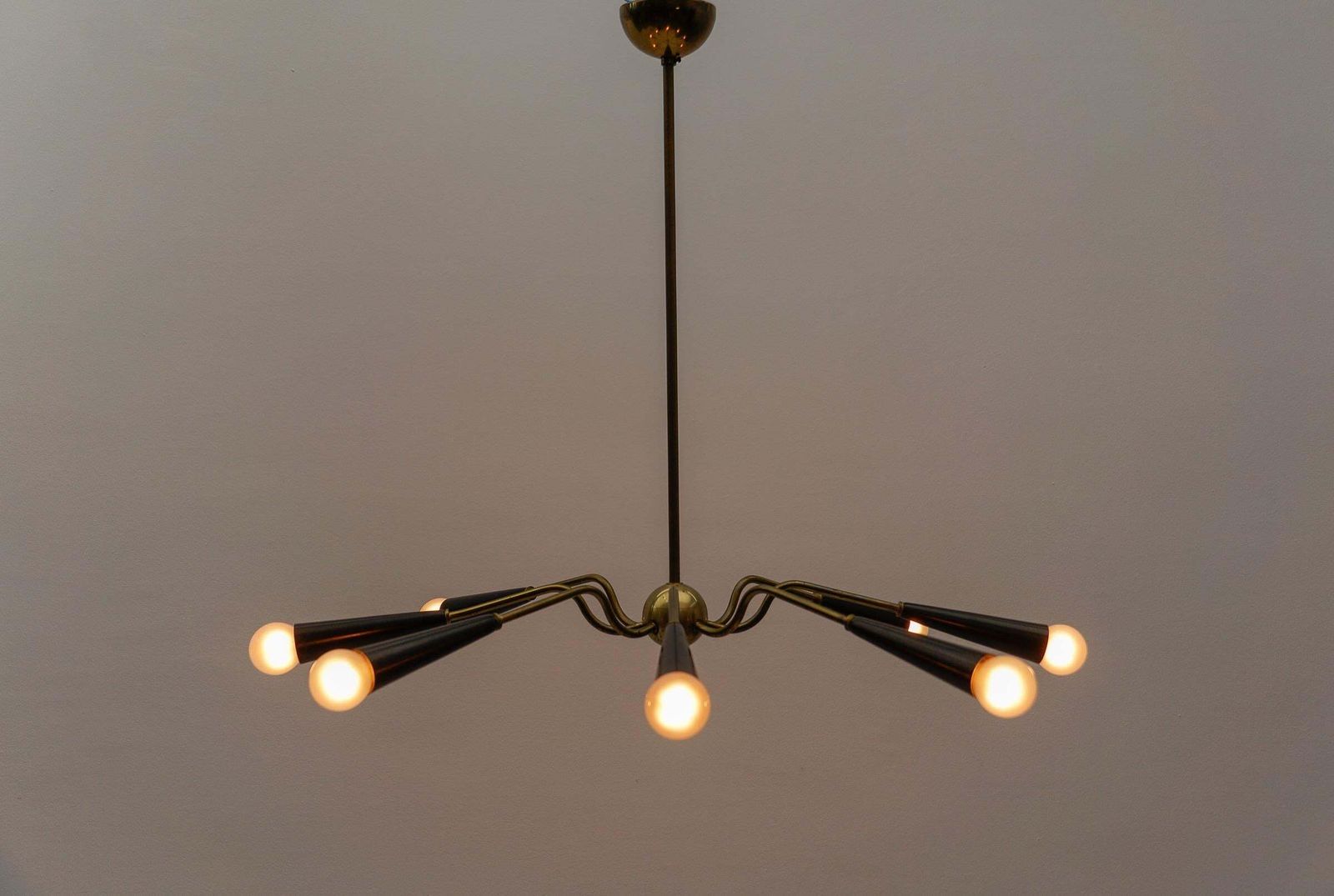 Awesome Sputnik Lamp In The Manner Of Arteluce, Italy, 1950s photo vintage