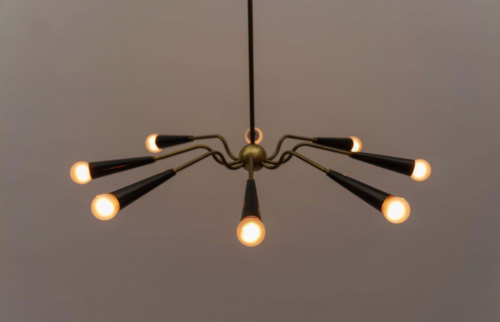 photo for sale Awesome Sputnik Lamp In The Manner Of Arteluce, Italy, 1950s