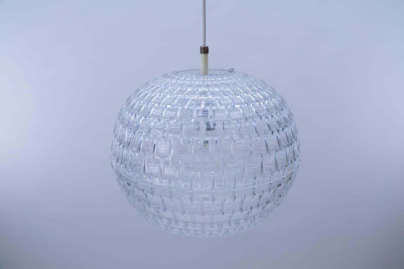 Clear Acrylic Pendant Lamp By Aloys F. Gangkofner For Erco Leuchten, 1960s photo buy
