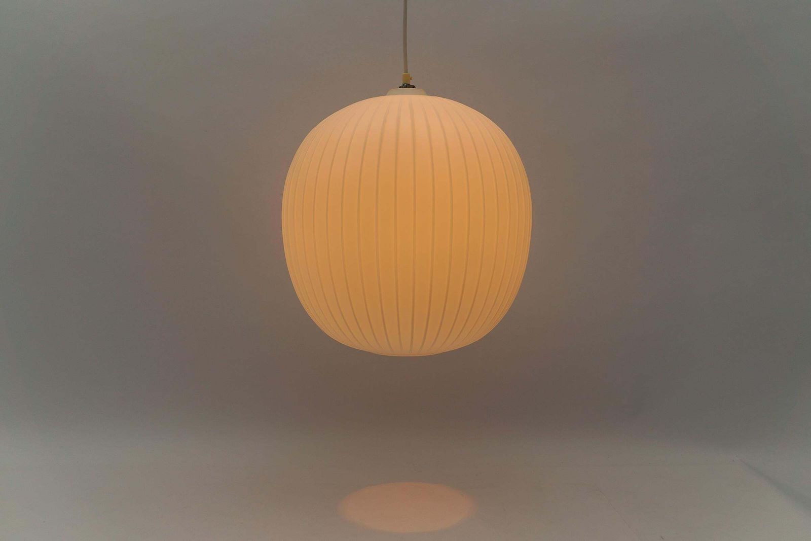 Huge Opaline Glass Lamp "Bologna" By Wilhelm Braun Feldweg For Peill & Putzler photo vinterior