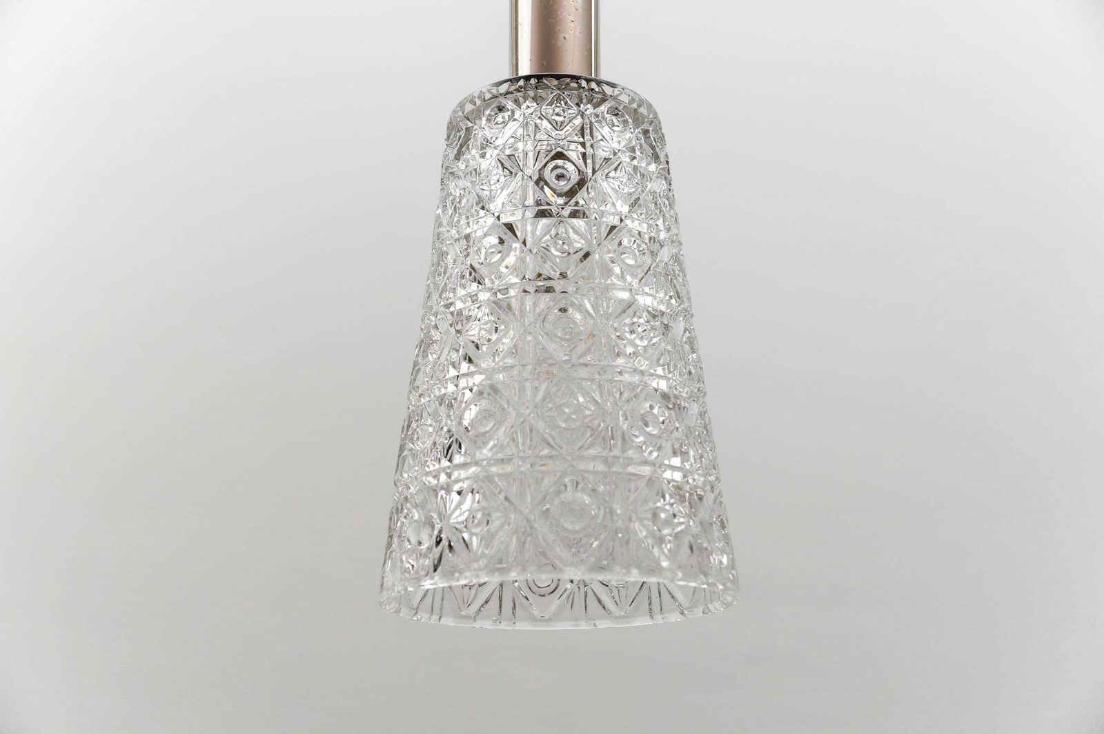 photo furniture Lovely Mid Century Modern Crystal Glass Pendant Lamp By Orrefors