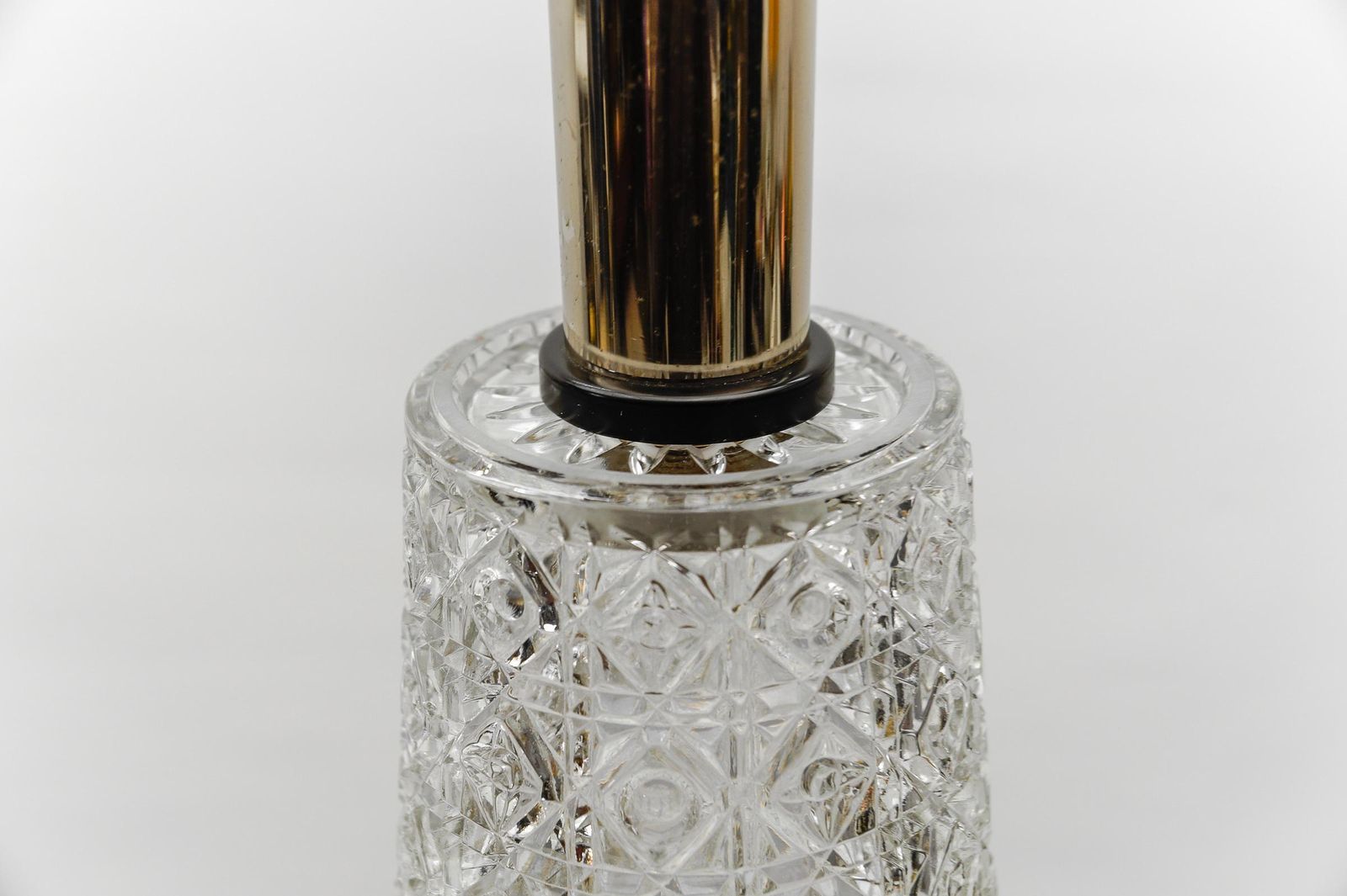 Lighting Lovely Mid Century Modern Crystal Glass Pendant Lamp By Orrefors photo