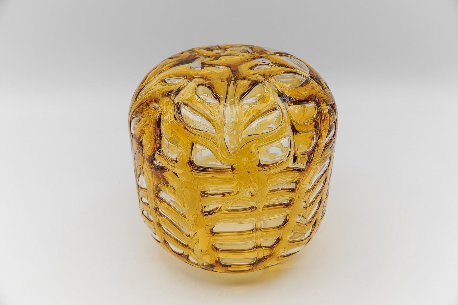photo for sale Large Oval Yellow Murano Glass Ball Pendant Lamp By Doria, 1960s Germany