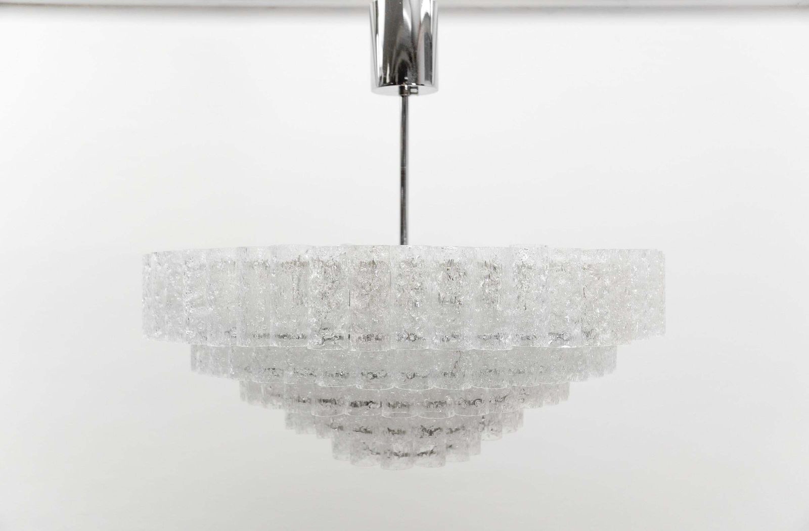 Exravagant German 5 Tiered Ice Glass Chandelier By Doria Leuchten, 1960s photo 1656.0