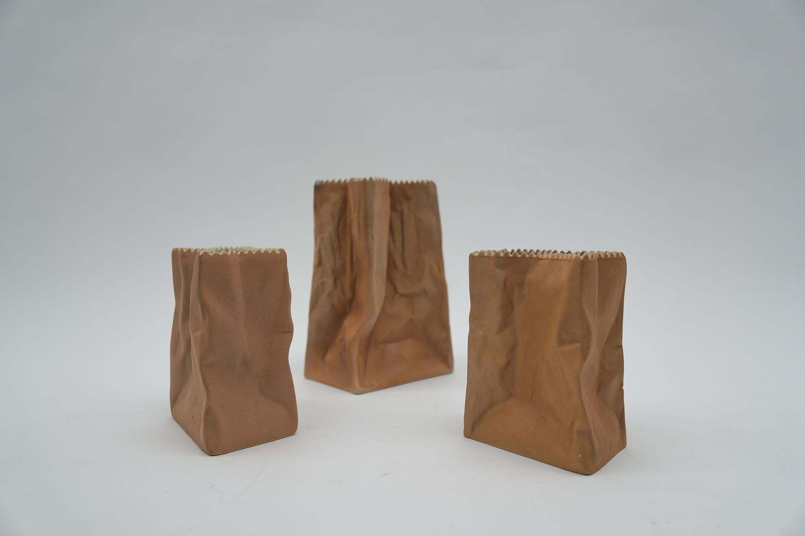 Set Of 3 Paper Bag Vases By Tapio Wirkkala For Rosenthal, Germany, 1960s photo furniture