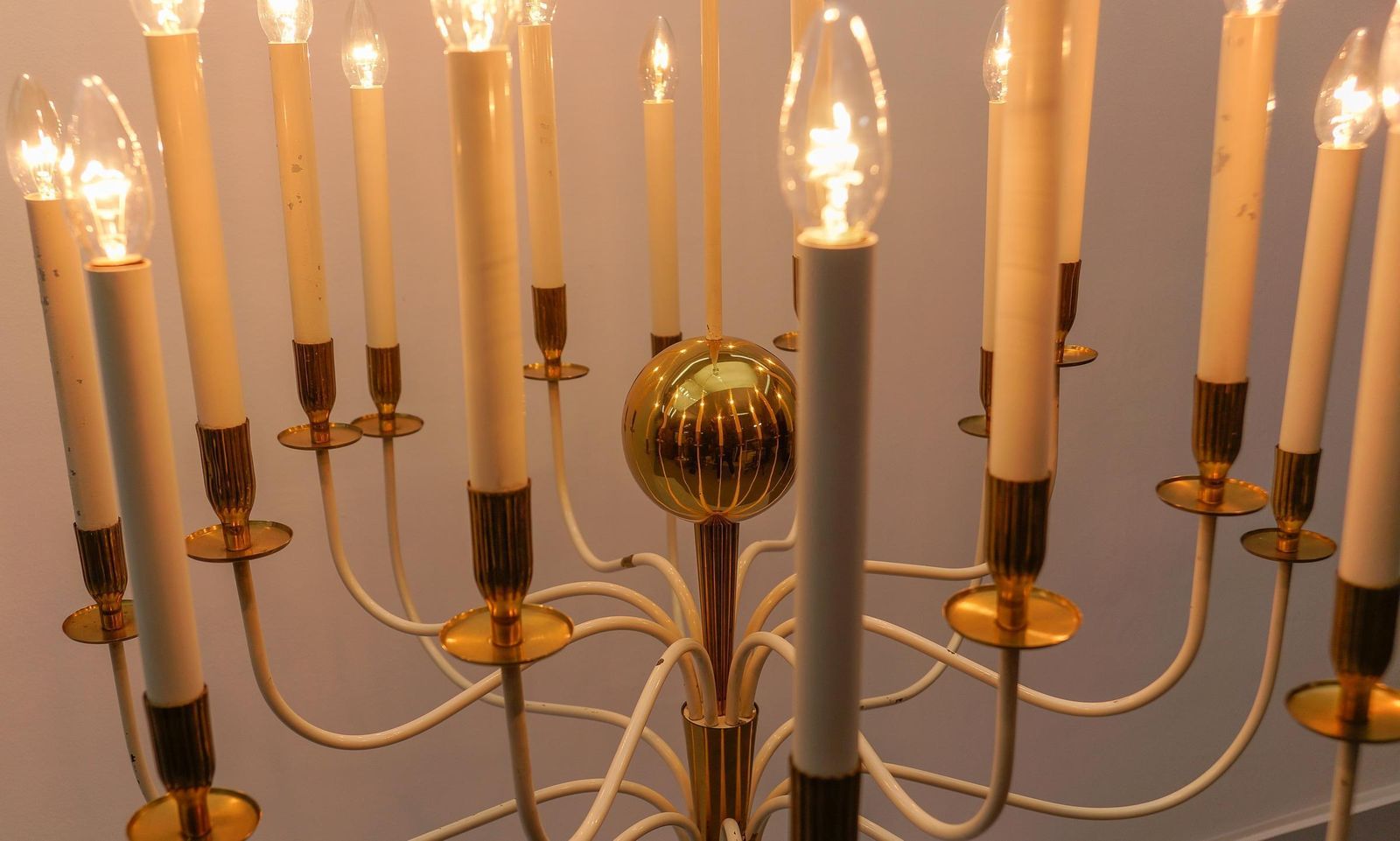 Lighting Amazing Huge Chandelier By Vereinigte Werkstätten München, 1950s Germany photo