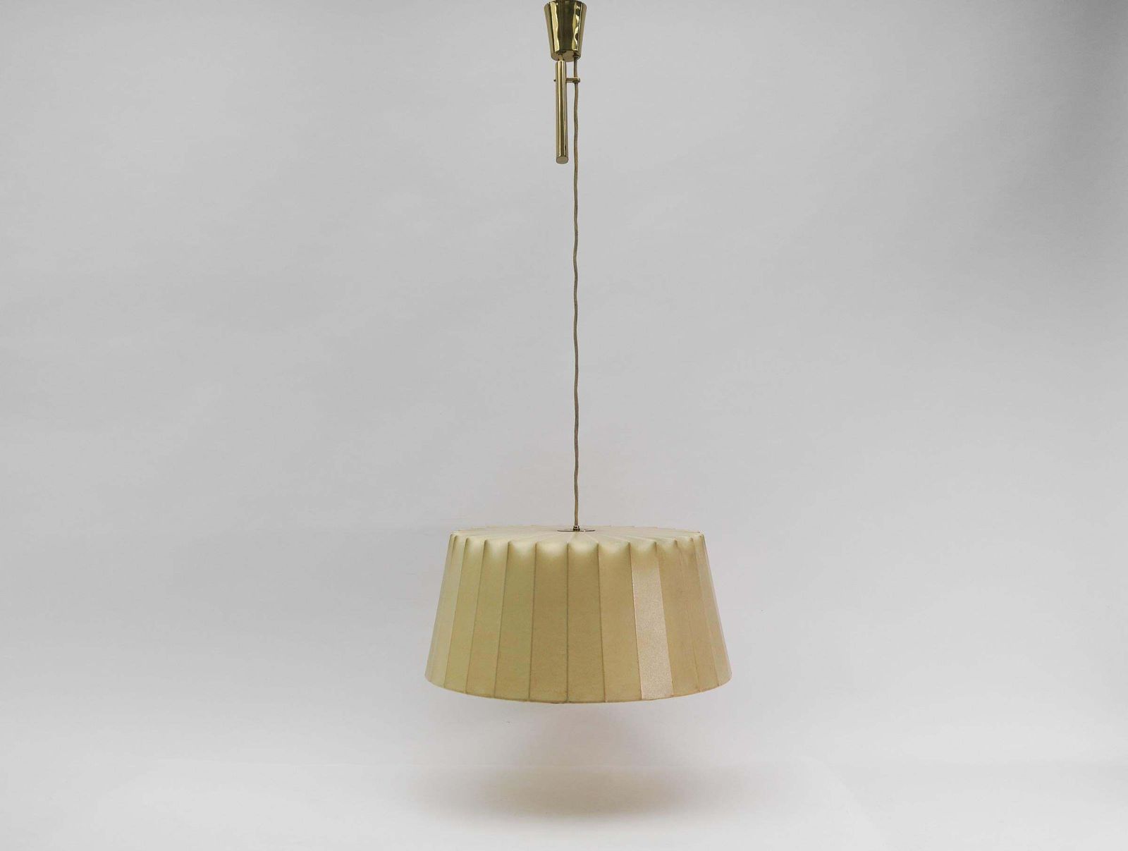 Lovely Cocoon Counterweight Hanging Lamp By Münchener Werkstätten, 1950s Germany photo Lighting