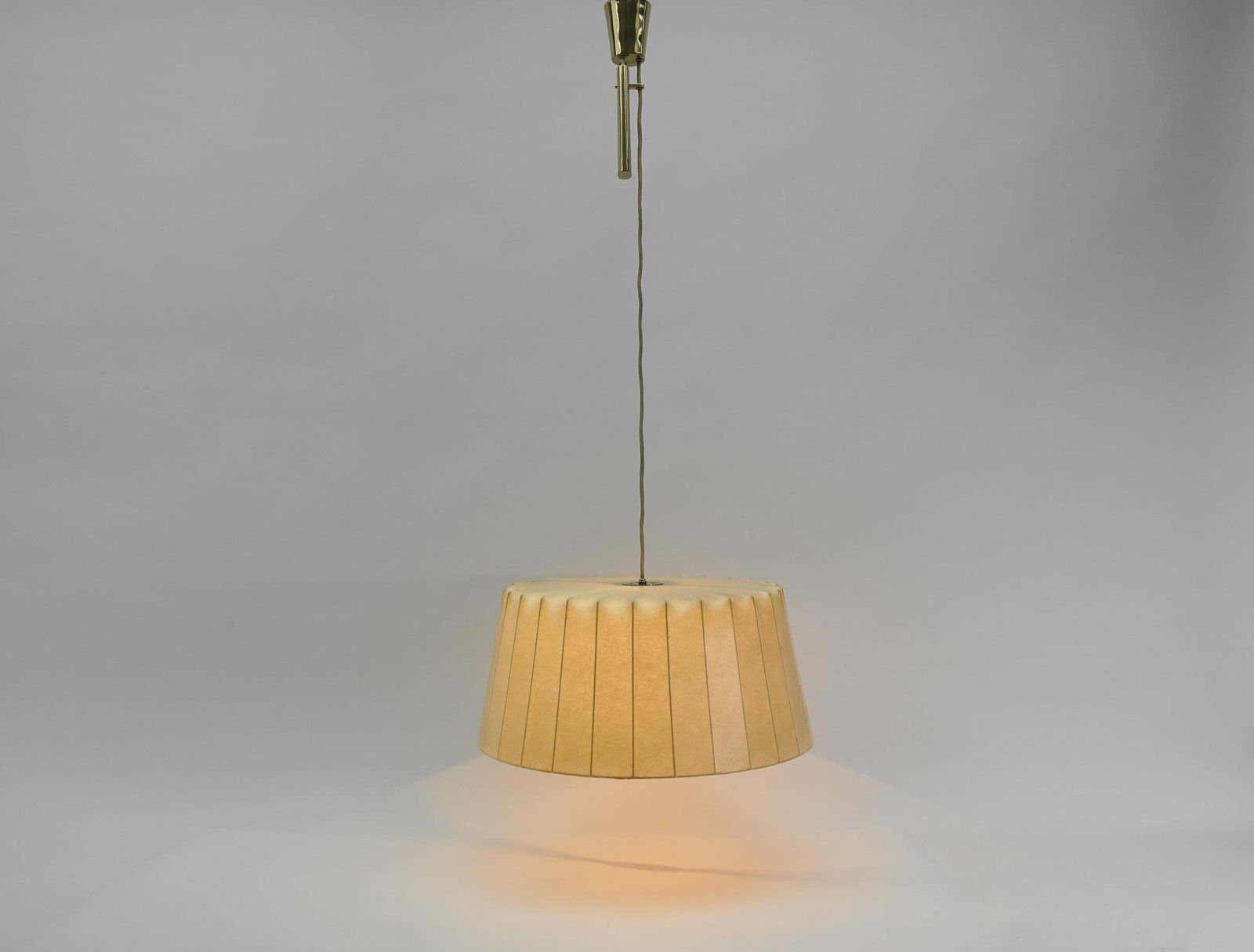 Lovely Cocoon Counterweight Hanging Lamp By Münchener Werkstätten, 1950s Germany photo 3610.0