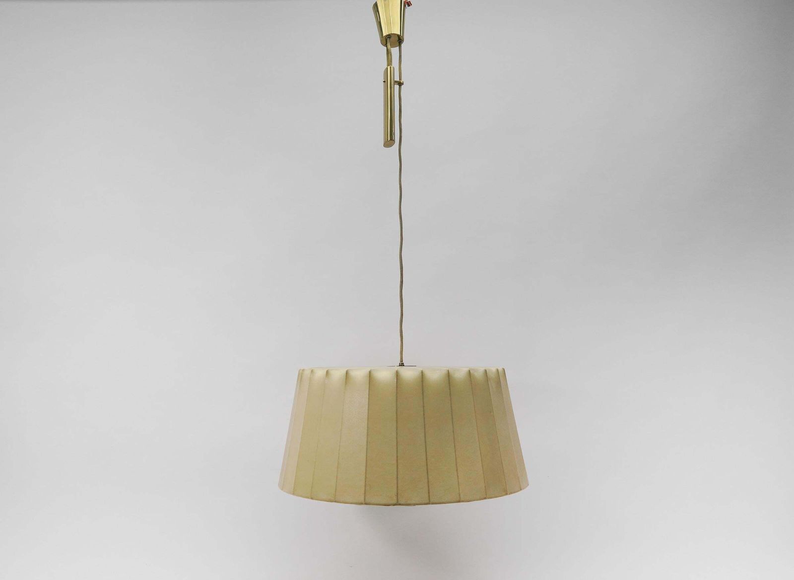 Lovely Cocoon Counterweight Hanging Lamp By Münchener Werkstätten, 1950s Germany photo vinterior