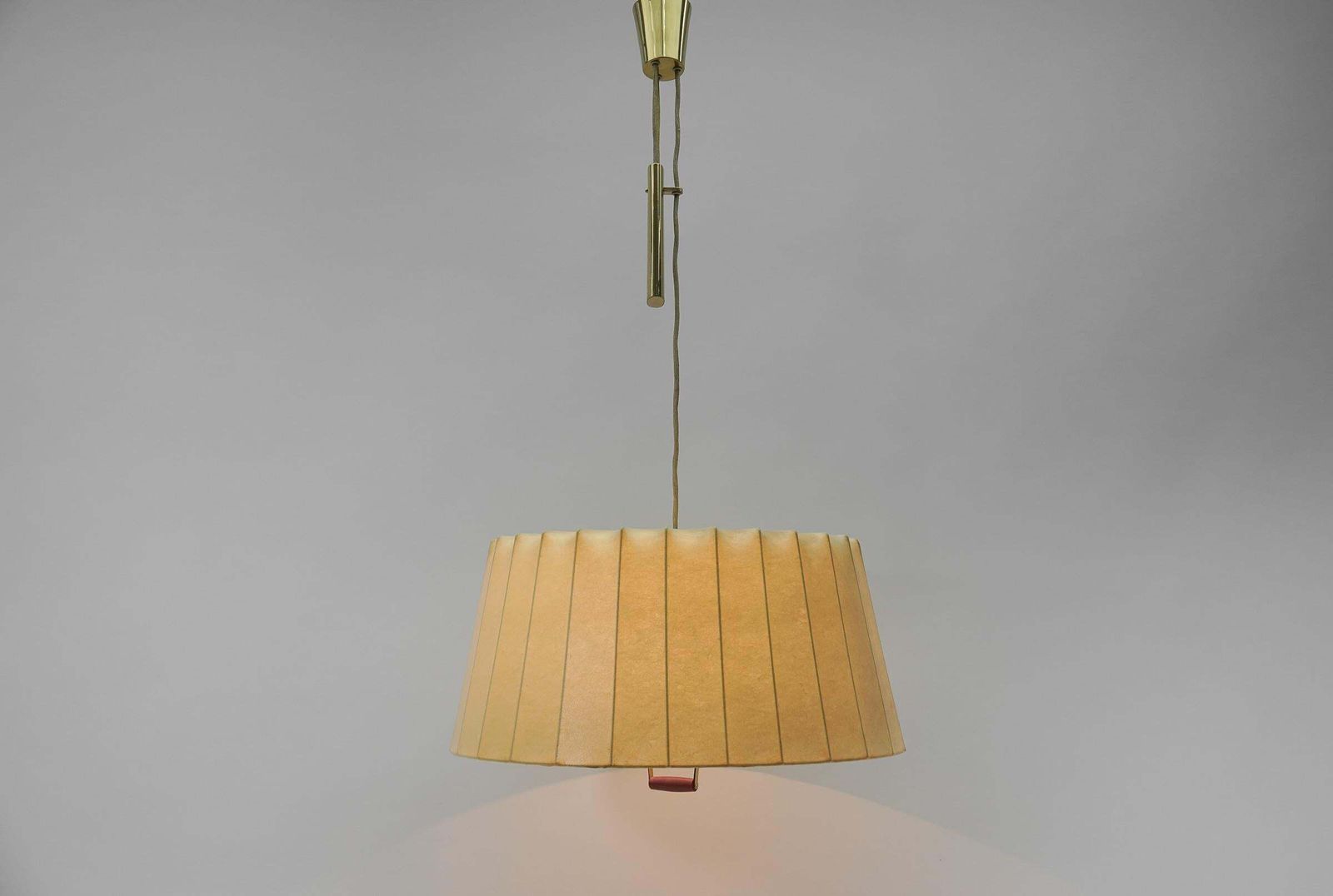Lovely Cocoon Counterweight Hanging Lamp By Münchener Werkstätten, 1950s Germany photo buy
