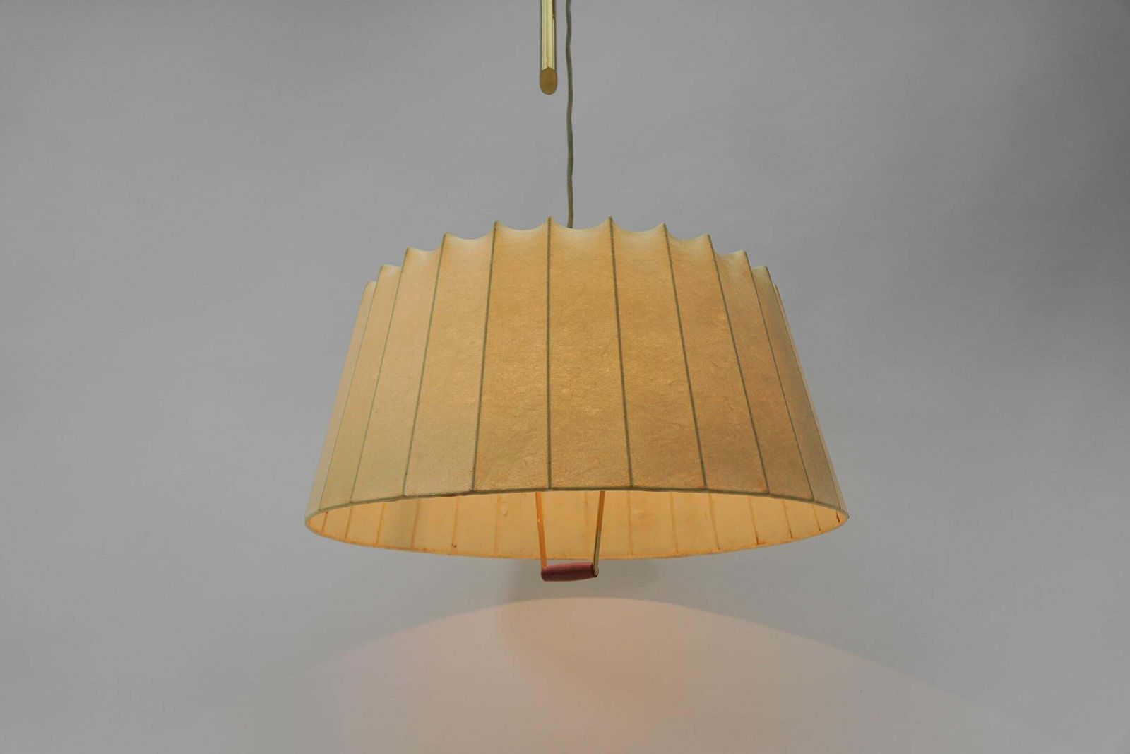Lighting Lovely Cocoon Counterweight Hanging Lamp By Münchener Werkstätten, 1950s Germany photo