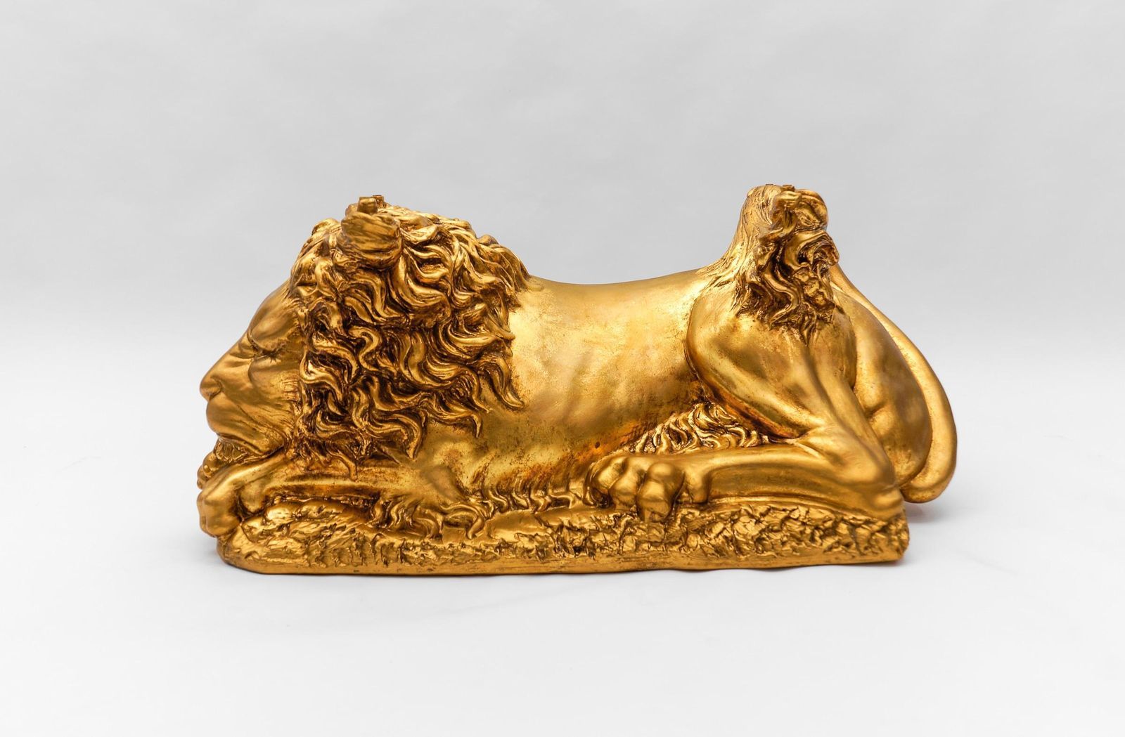 photo furniture Awesome Italian Ceramic Handcrafted Lion Coffee Table Base, 1960s