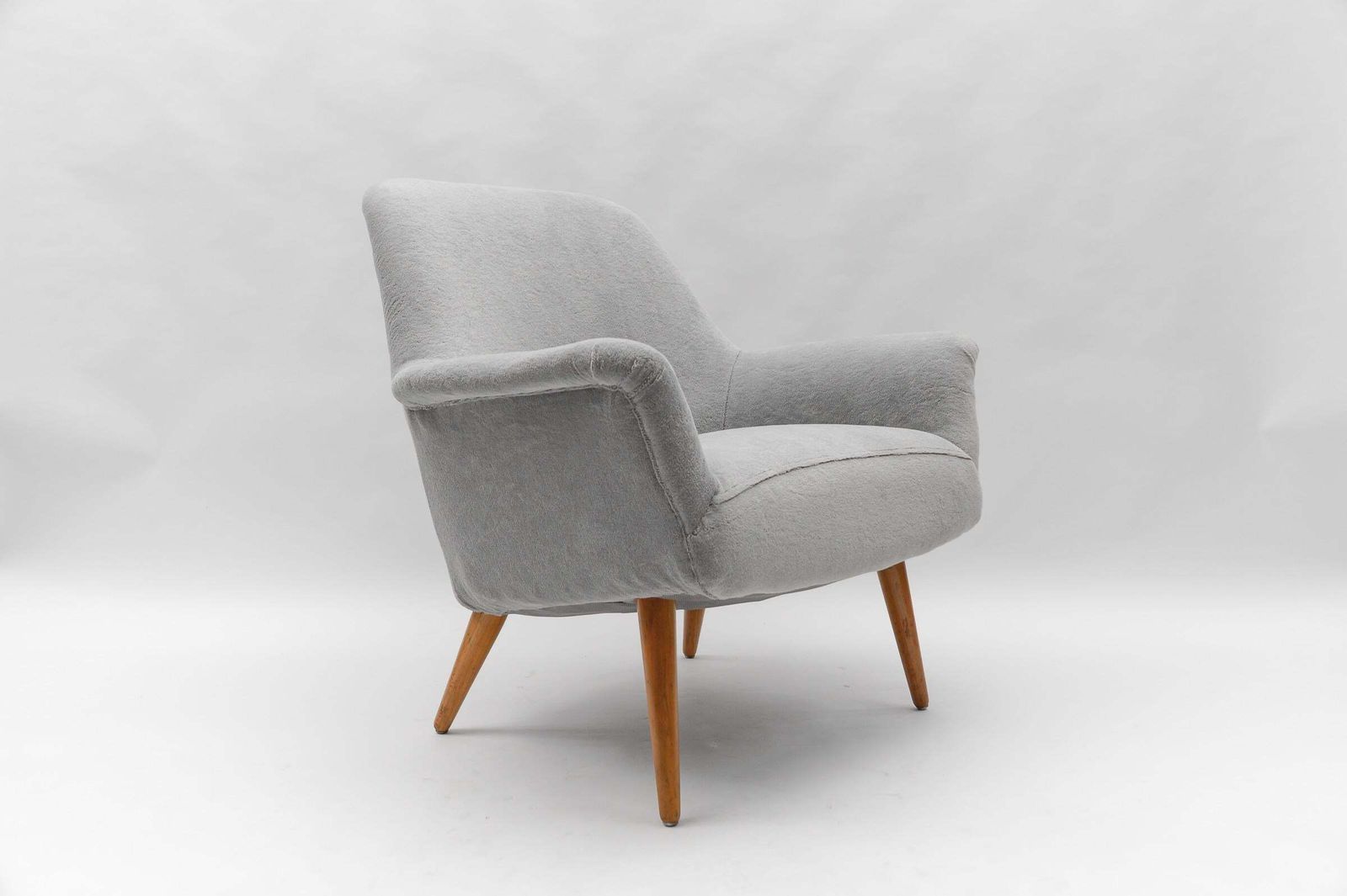 Mid Century Armchairs In Teddy Fabric, 1950s, Set Of 2 photo furniture