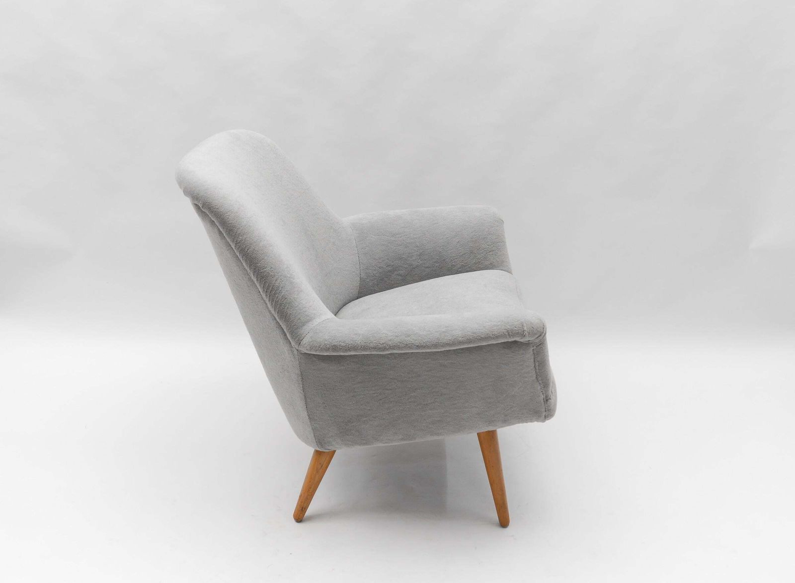 Mid Century Armchairs In Teddy Fabric, 1950s, Set Of 2 photo Furniture