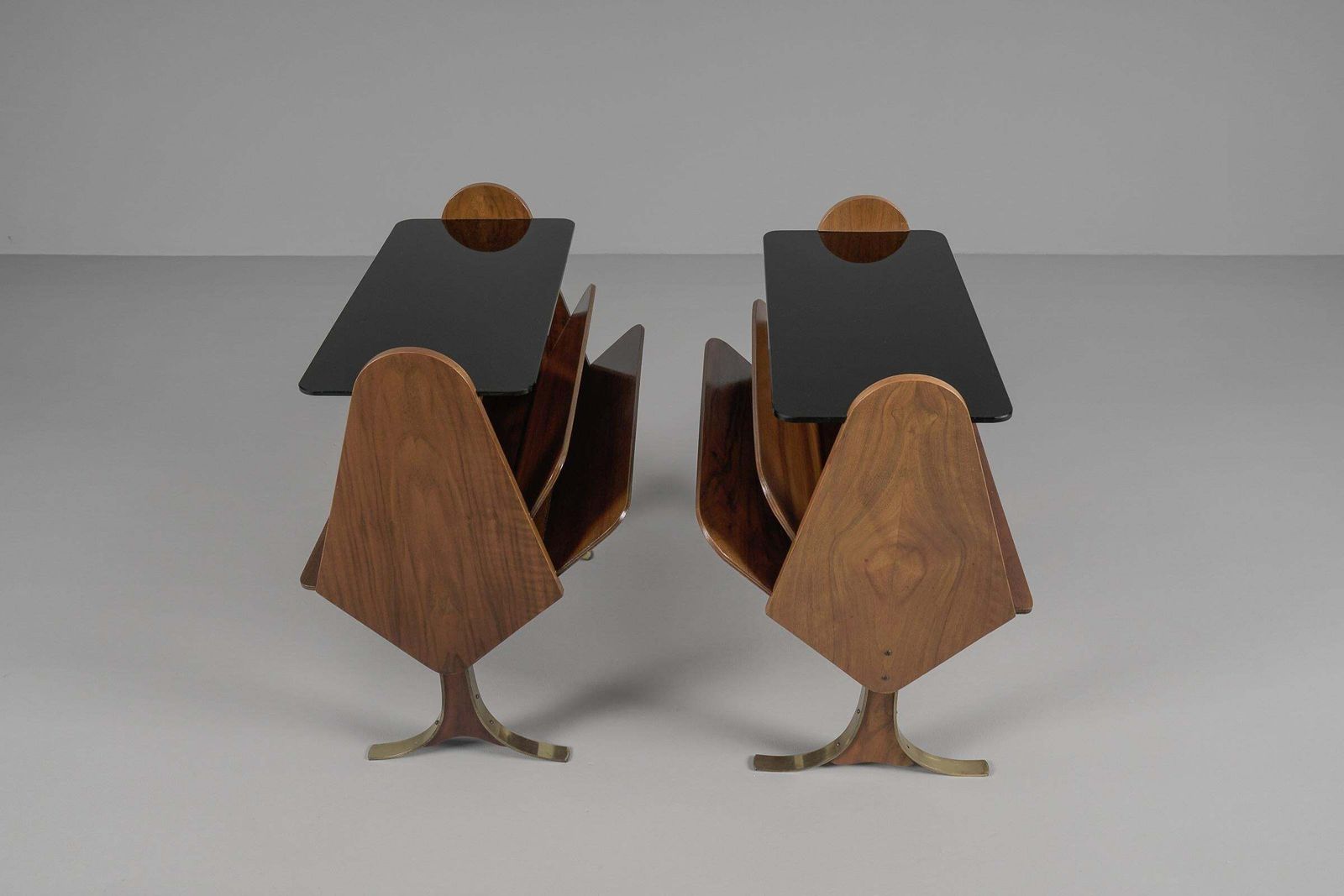 Filigree And Shapely Mid Century Modern Side Tables, 1950s photo vintage