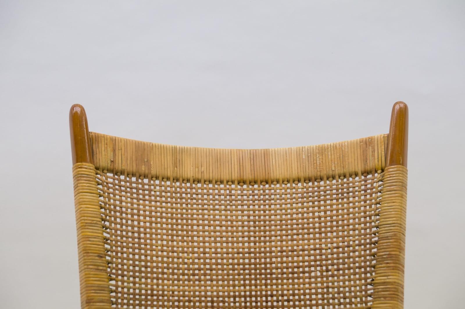 Wooden And Leather Dining Chair, Germany, 1950s photo vintage