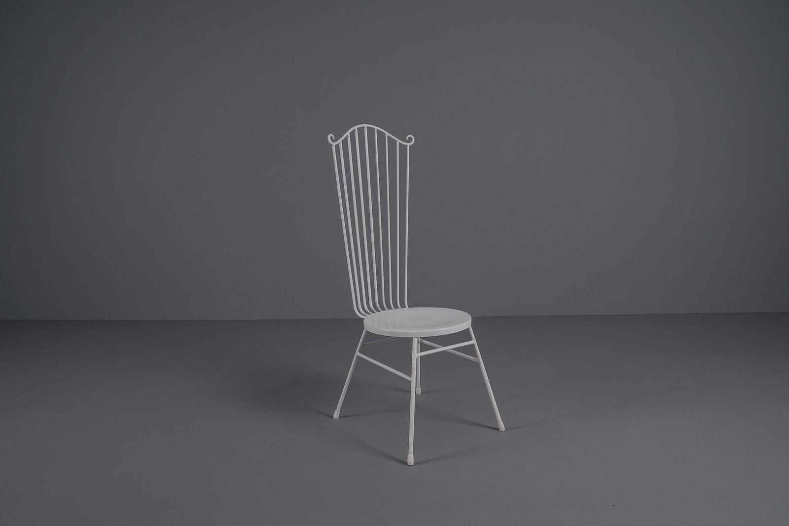 Furniture Metal Chairs With High Back By Bele Bachem For Münchner Boulevard Möbel, 1950s photo