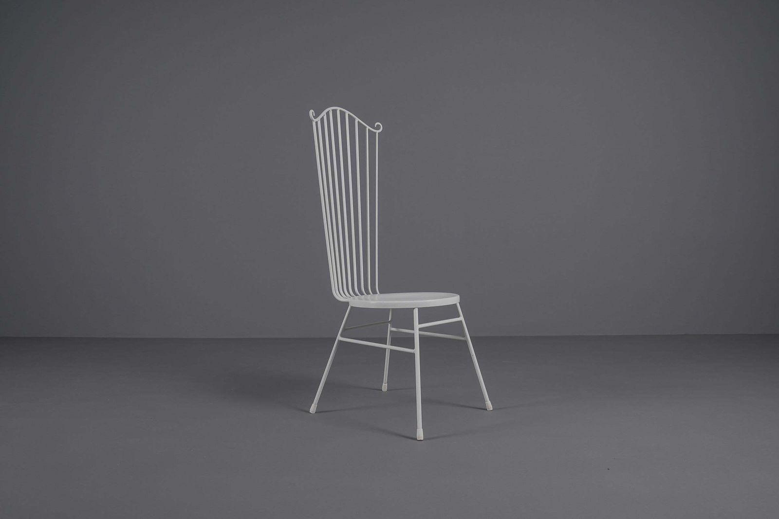 2548.0 Metal Chairs With High Back By Bele Bachem For Münchner Boulevard Möbel, 1950s photo