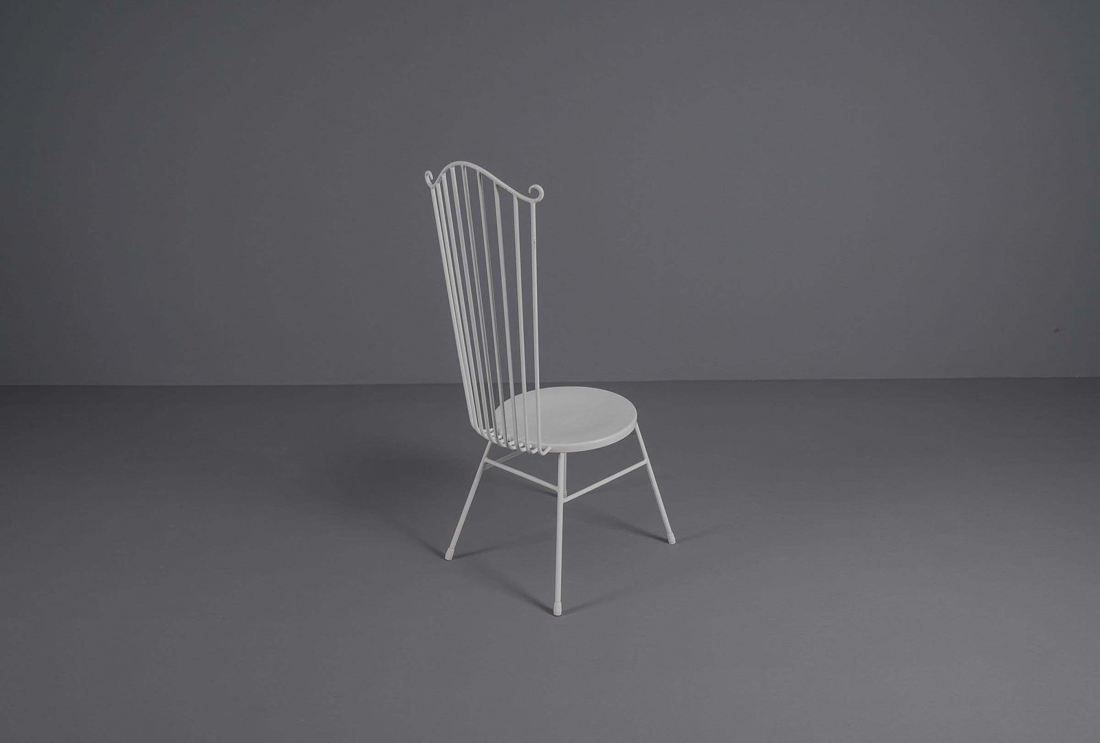 photo vinterior Metal Chairs With High Back By Bele Bachem For Münchner Boulevard Möbel, 1950s