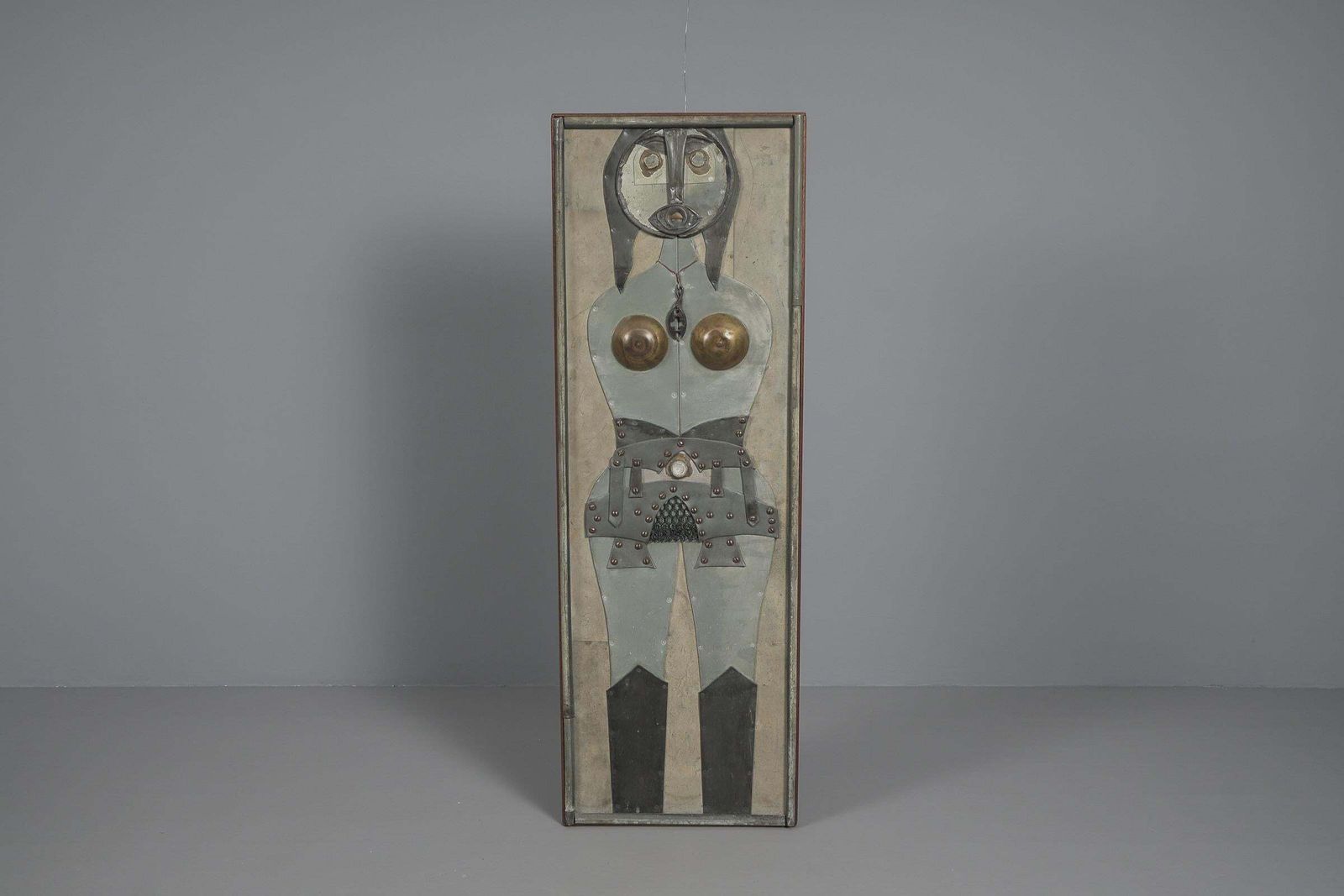 photo vintage Brutalist Erotic 3d Wall Picture In Metal From The Artist F. Michel, 1973