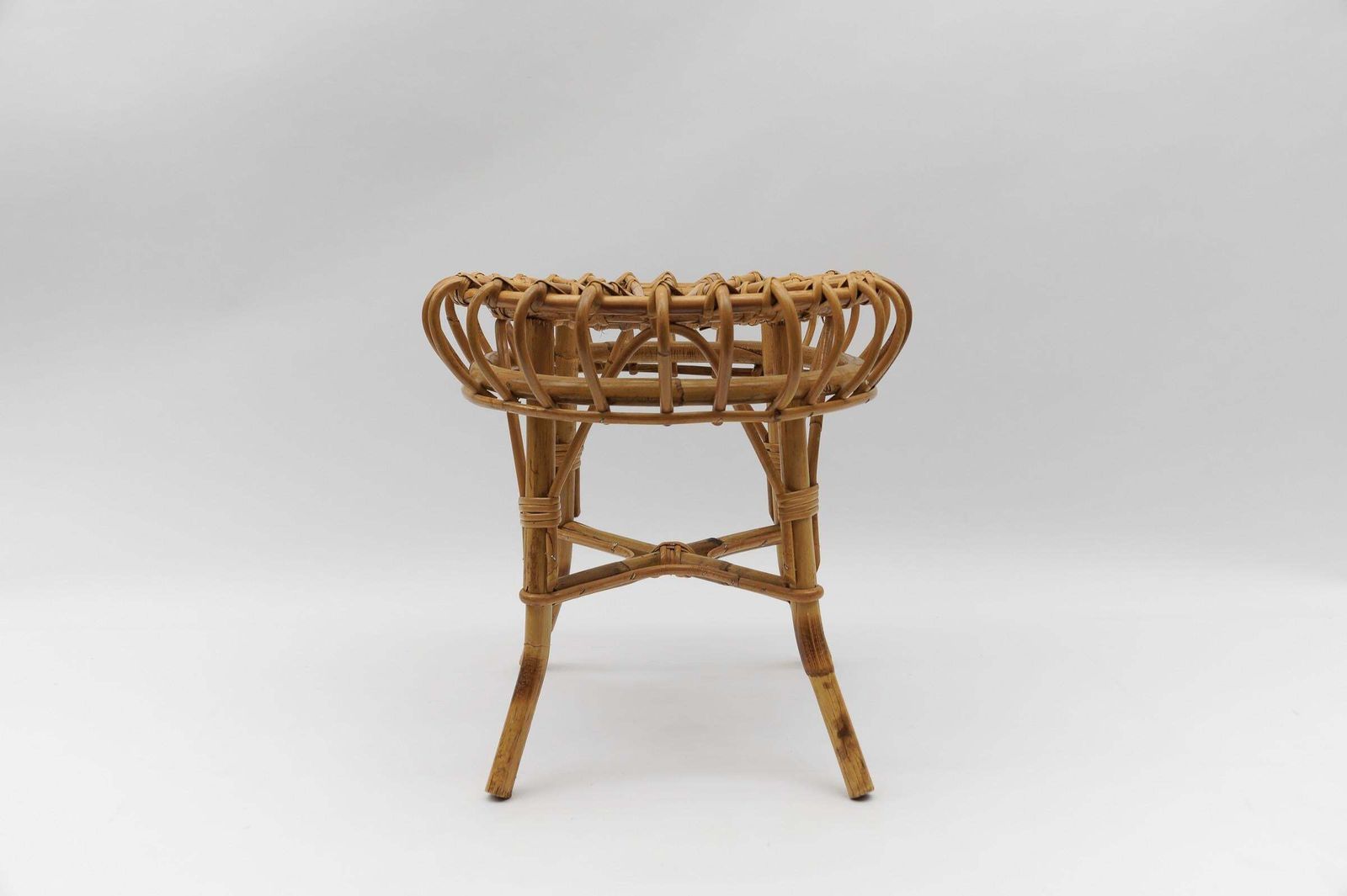Lovely Bamboo Stool By Franco Albini, 1950s Italy photo 637.0