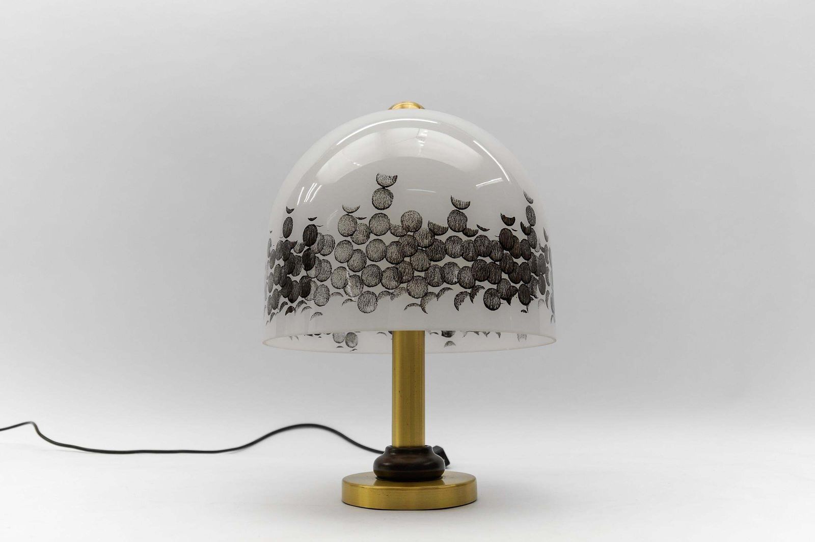 Lovely Milk Glass Table Lamp By Peill & Putzler, 1960s photo furniture