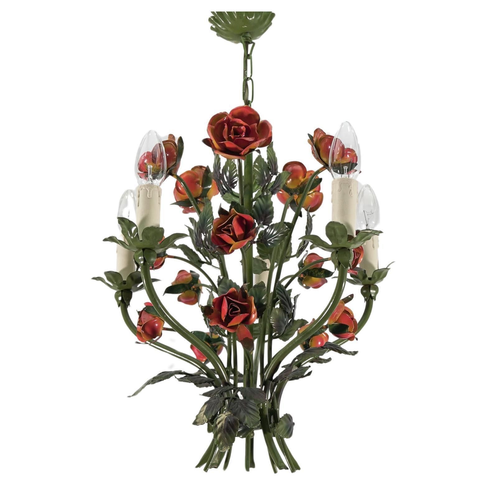 Lovely Mid Century Modern Florentine Hanging Lamp, 1960s Italy