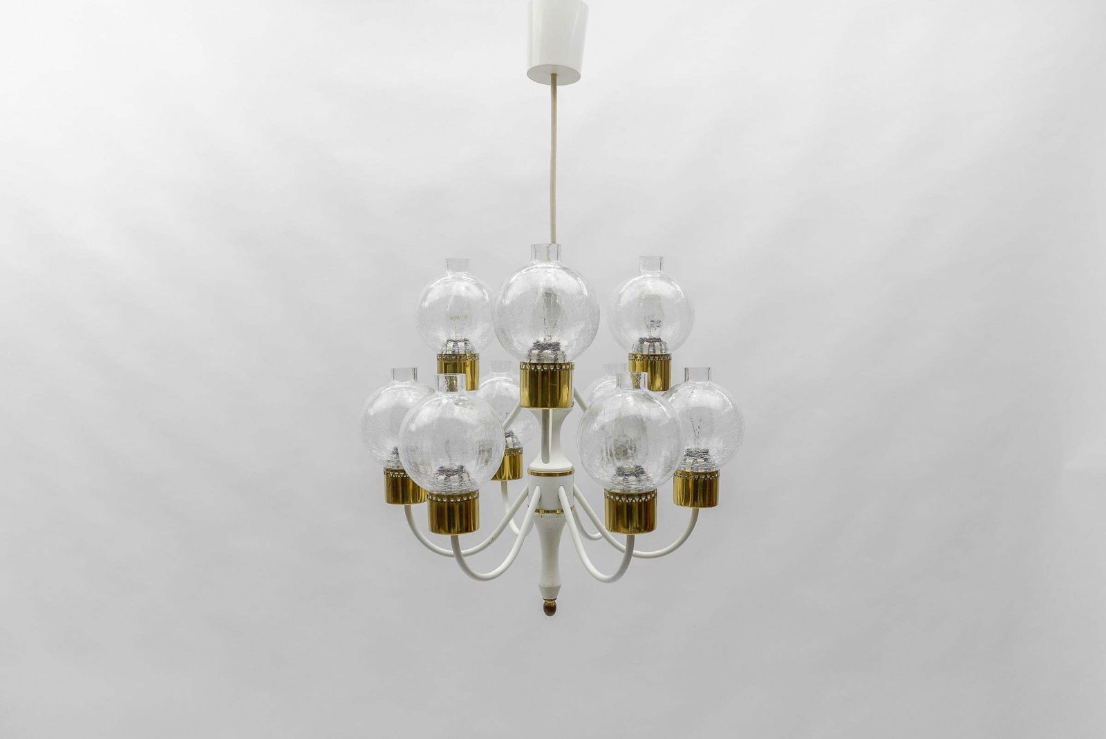 Nine Armed Tulipan Pendant Lamp Or Chandelier By Kaiser Mid Century Modern 1960 photo furniture