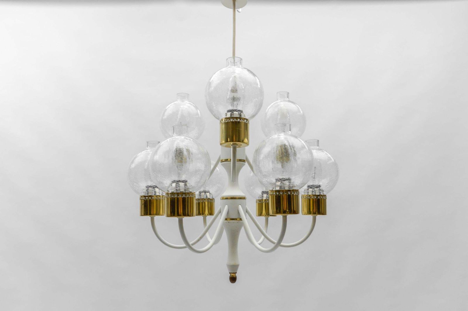 Nine Armed Tulipan Pendant Lamp Or Chandelier By Kaiser Mid Century Modern 1960 photo 1274.0