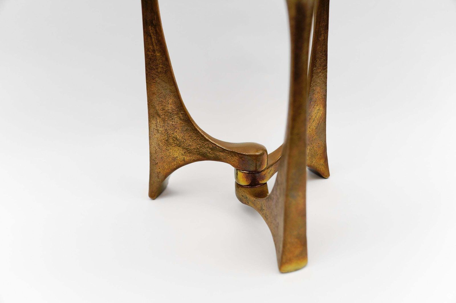 photo buy Mid Century Modern Handmade Massive Brass Candle Holder By Michael Harjes 1960s