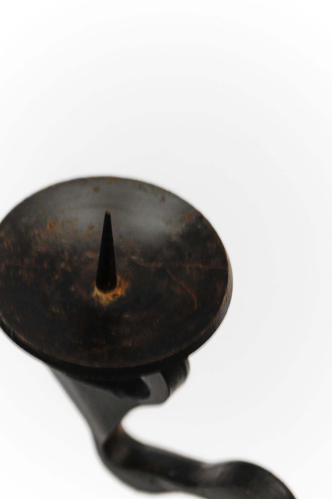 photo furniture Hand Forged Iron Design Sculpture Candle Holder, 1960s