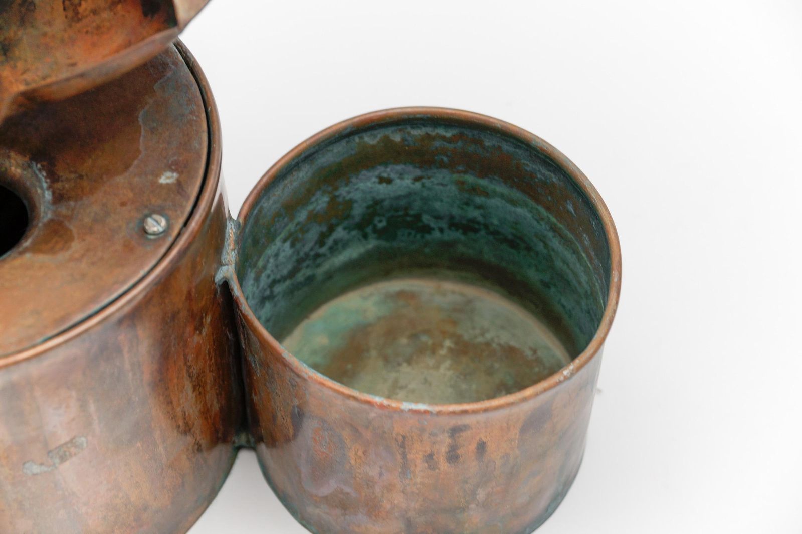 1486.0 Awesome Electrical Handmade Copper Indoor Fountain With Two Flower, 1960s Italy photo