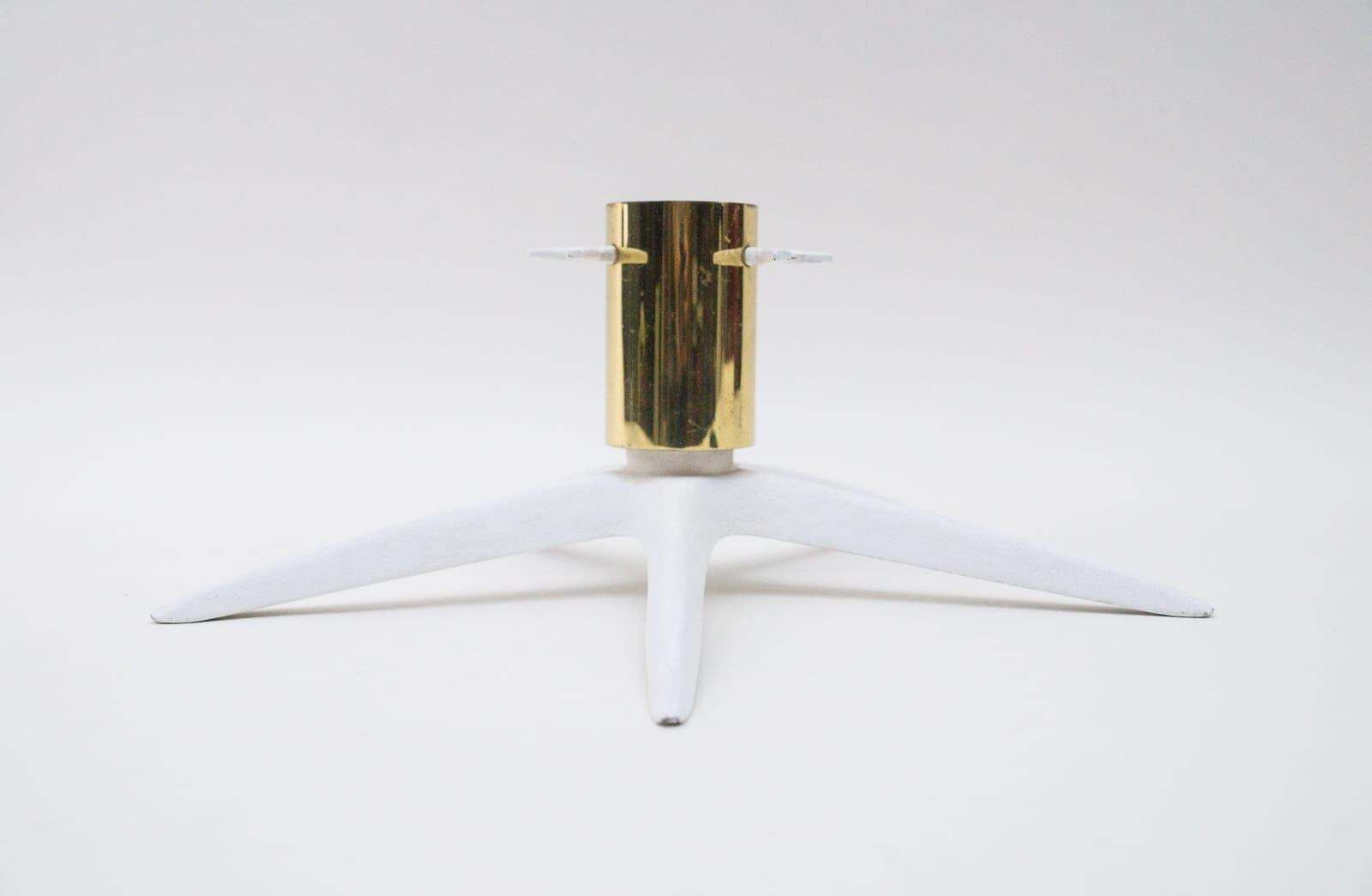 Very Elegant Mid Century Modern Brass And Metal Christmas Tree Stand, 1950s photo furniture
