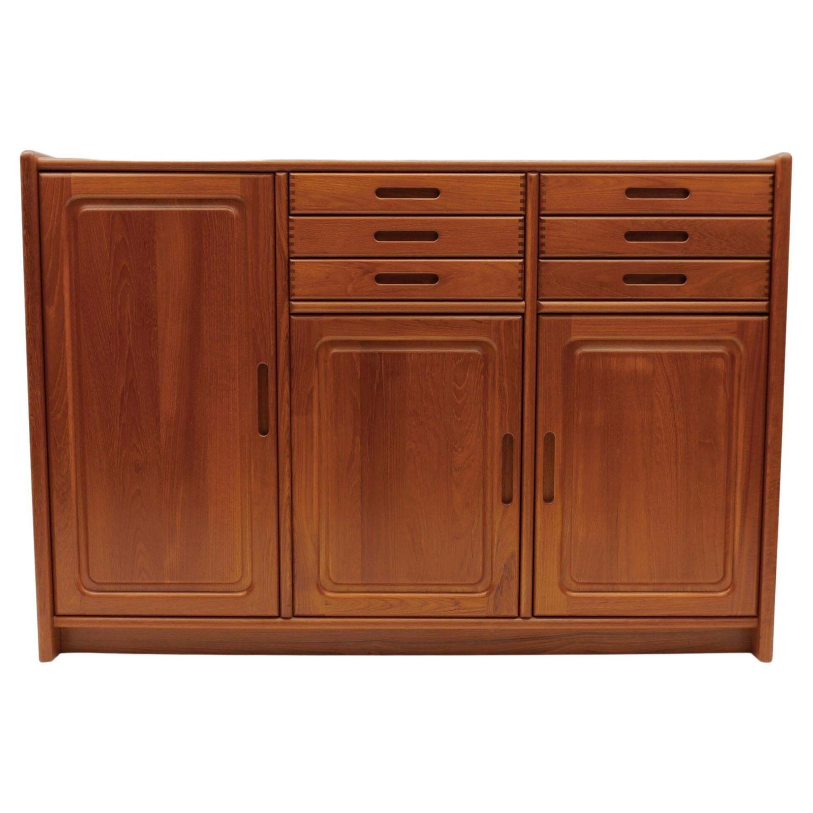 Large Mid Century Modern Scandinavian Teak Wood Commode / Sideboard, 1960s