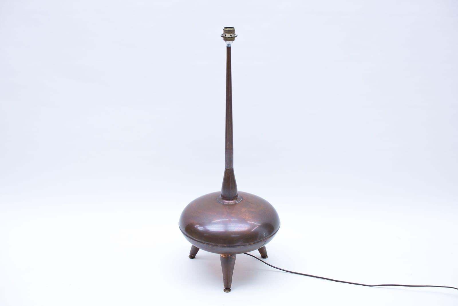 Very Rare Handmade Copper Floor Lamp From R.S.A., South Africa, 1970s photo vinterior