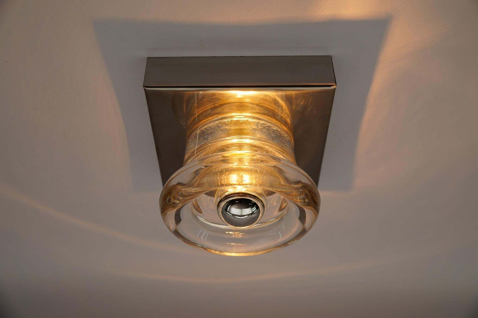 Lovely Glass Wall Or Ceiling Light By Gebrüder Cosack, Germany 1960s photo furniture