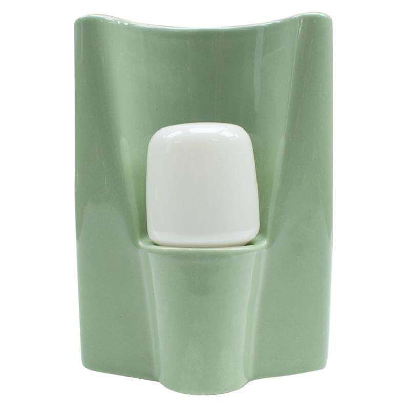 Very Rare Green Wilhelm Wagenfeld Wall Light For Lindner Leuchten Model No. 6454
