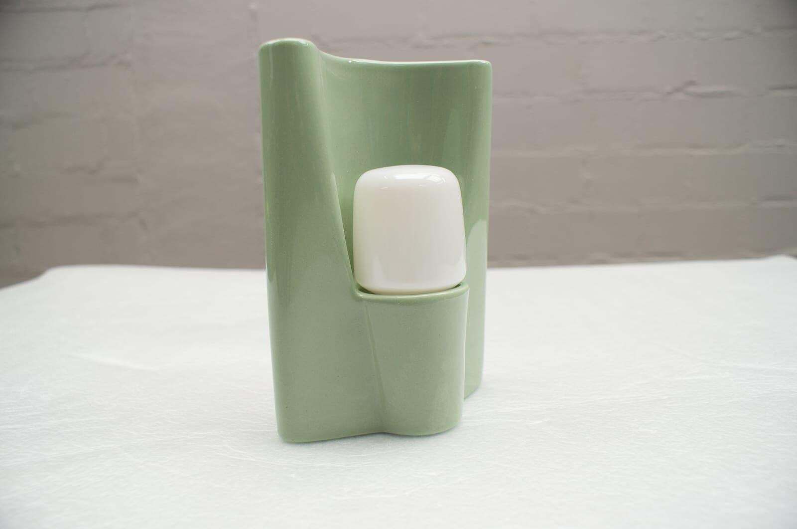 Very Rare Green Wilhelm Wagenfeld Wall Light For Lindner Leuchten Model No. 6454 photo furniture