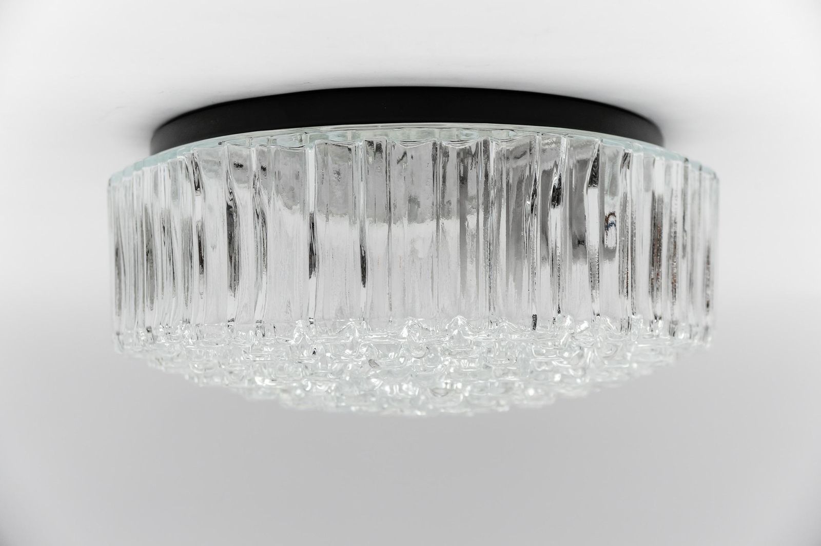 1. Of 2 Lovely Bubble Glass Flush Mount Lamp By Helena Tynell For Limburg photo vintage