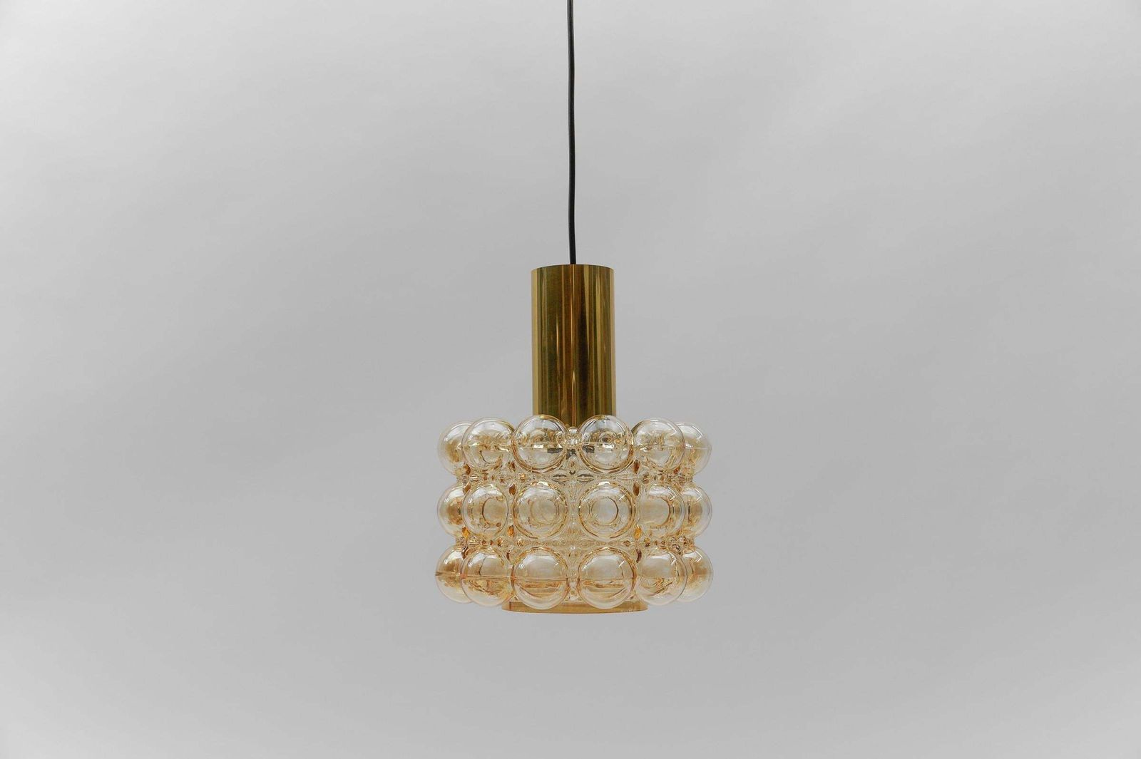 1 Of 2 Amber Bubble Glass Ceiling Lamp By Helena Tynell For Limburg, Germany 196 photo vintage